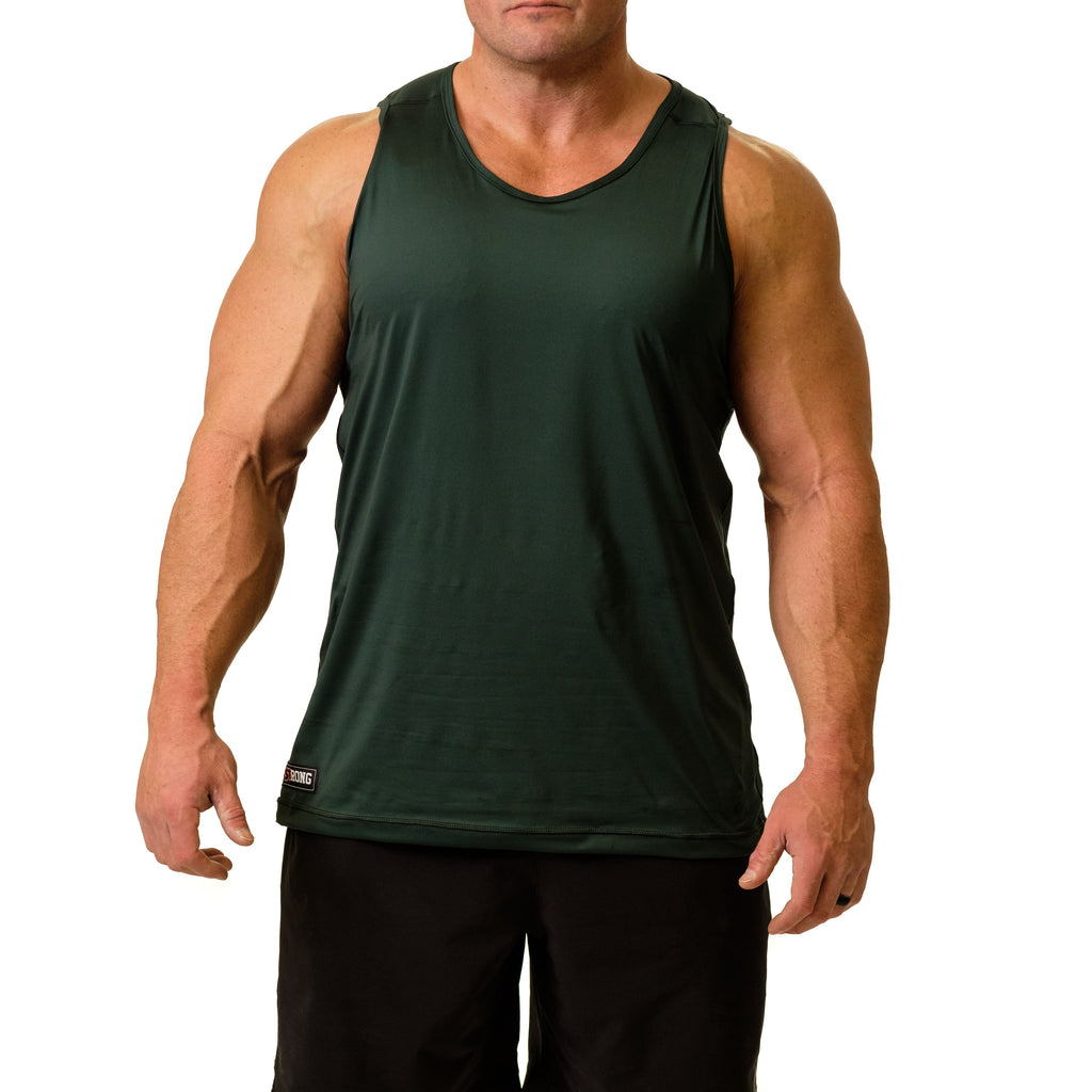 Men's STrong Performance Tank Green - Image 01