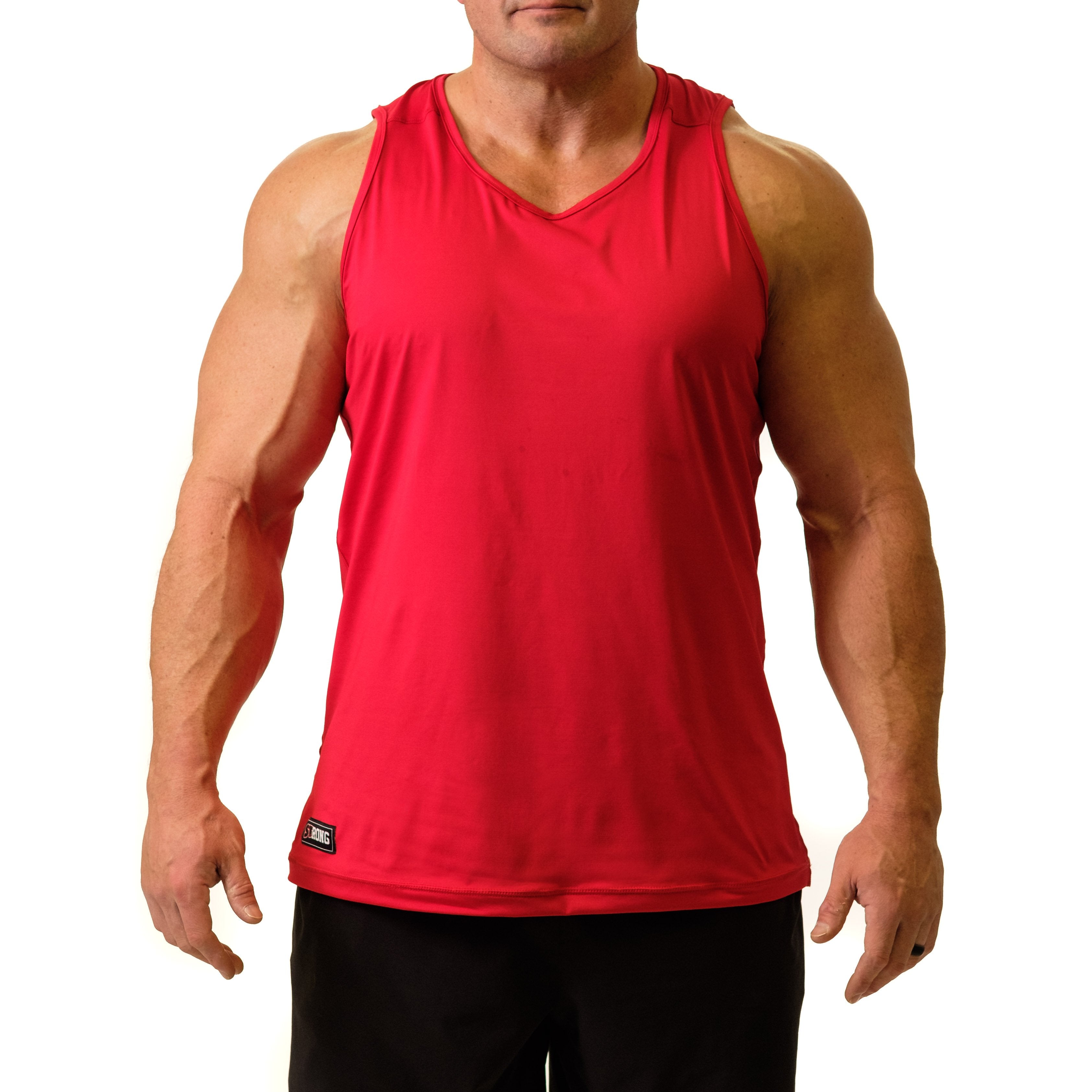 Men's STrong Performance Tank Red - Image 01