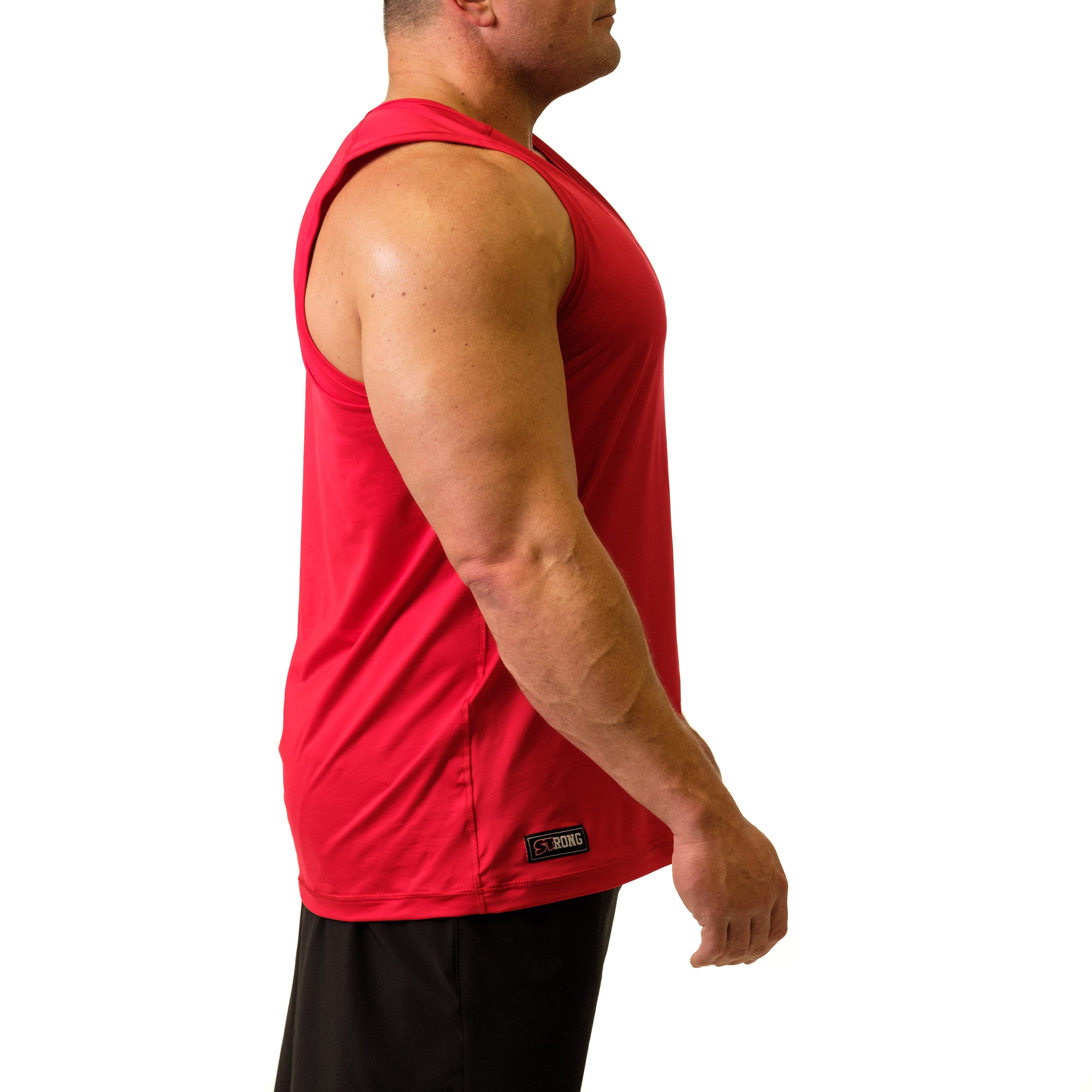 Men's STrong Performance Tank Red - Image 02